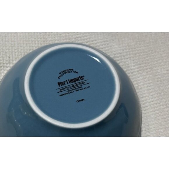 Pier 1 Imports Martillo Blue Corn Stoneware Bowls Set of 8 ~ 6” Soup Cereal Dish - Picture 2 of 4
